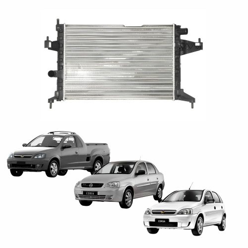 Radiador Gm Corsa 2003 Até 2010 Montana  2003 Até 2010 Com E Sem Ar Condicionado Manual