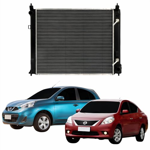 Radiador Nisssan March Versa 2011 Até 2019 Com Ar Condicionado Automático E Mecânico
