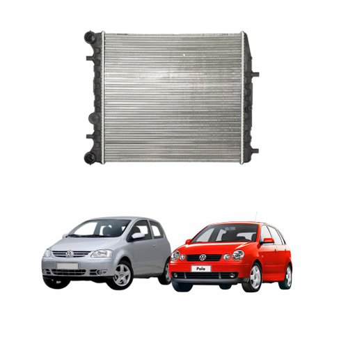 Radiador Vw Fox  2003 2004 2005 2006 Sem Ar Condicionado Mecânico Polo 2003 2004 2005 2006 Sem Ar Condicionado Mecânico
