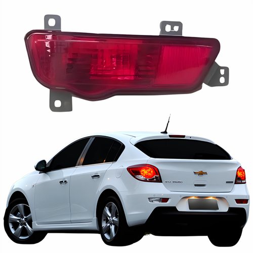Refletor Traseiro Parachoque Gm Cruze Hatch 2011 Até 2016 Vermelho Cristal Lado Esquerdo Motorista