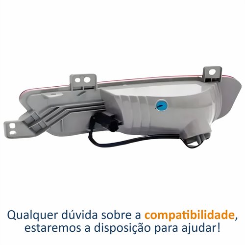 Refletor Traseiro Parachoque Gm Cruze Hatch 2011 Até 2016 Vermelho Cristal Lado Esquerdo Motorista