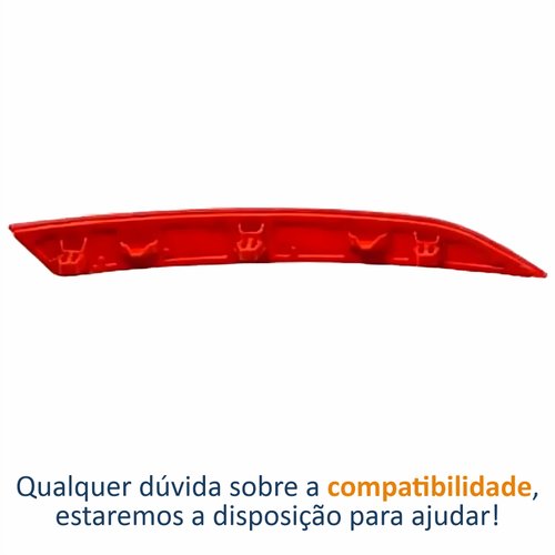 Refletor Parachoque Traseiro Vw Gol G6 2012 2013 2014 2015 2016 Lado Esquerdo Motorista