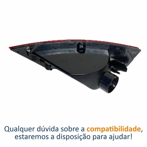 Refletor Traseiro Parachoque Ford Ecosport 2013 2014 2015 2016 Com Luz De Ré Lado Esquerdo Motorista