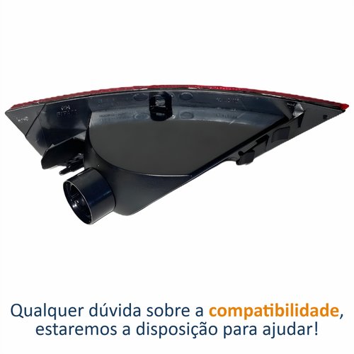 Refletor Parachoque Traseiro Ford Focus 2007 Até 2013 Com Luz de Ré Lado Direito Passageiro
