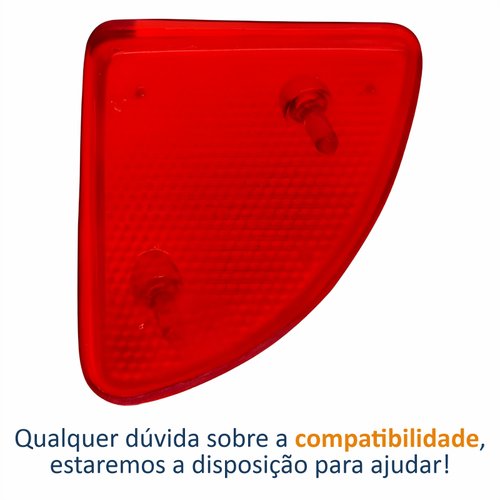 Refletor Parachoque Traseiro Renault Kangoo 2000 Até 2016 Lado Esquerdo Motorista