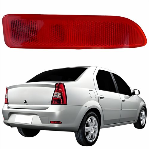 Refletor Parachoque Traseiro Renault Logan 2011 2012 2013 2014 Lado Direito Passageiro
