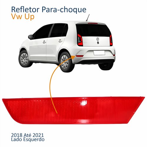 Refletor Parachoque Traseiro Vw Up 2018 2019 2020 2021 Lado Esquerdo Motorista