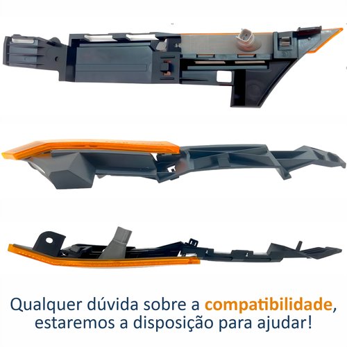 Refletor Pisca Paralama Com Guuia Ford Fusion 2006 Até 2009 Âmbar Lado Direito Passageiro