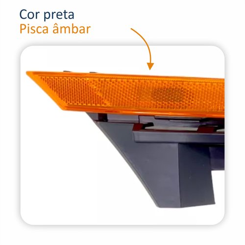 Refletor Pisca Paralama Com Guuia Ford Fusion 2006 Até 2009 Âmbar Lado Direito Passageiro