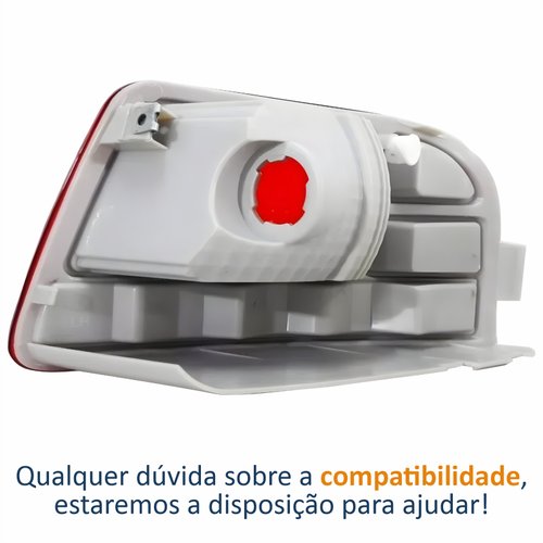 Refletor Traseiro Parachoque Citroen C3 Picasso 2011 Até 2015 Vermelho Cristal Lado Esquerdo Motorista