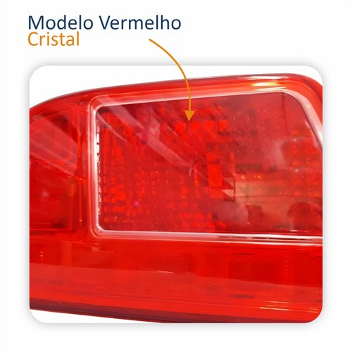 Refletor Traseiro Parachoque Citroen C3 Picasso 2011 Até 2015 Vermelho Cristal Lado Esquerdo Motorista