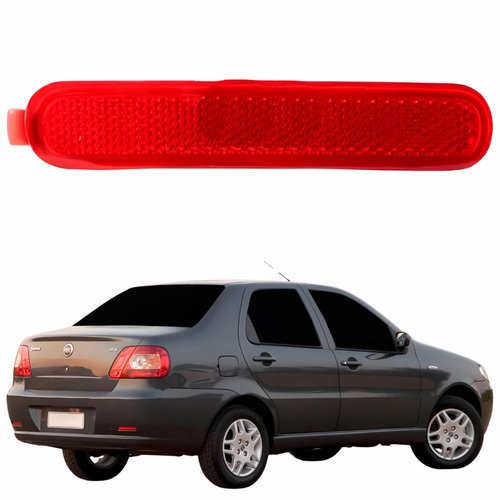 Refletor Traseiro Parachoque Fiat Siena 2001 Até 2013 Lado Direito Passageiro