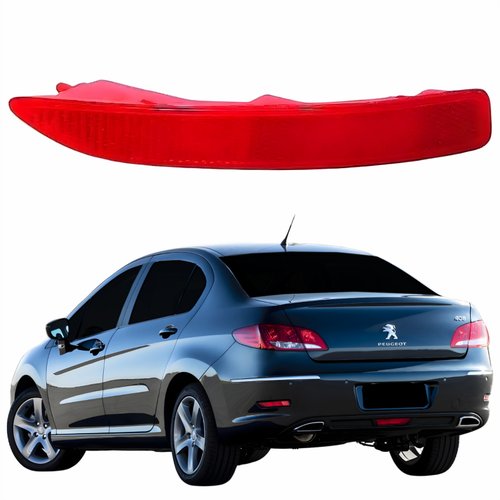 Refletor Traseiro Parachoque Peugeot 408 2012 2013 2014 2015 2016 Lado Esquerdo Motorista