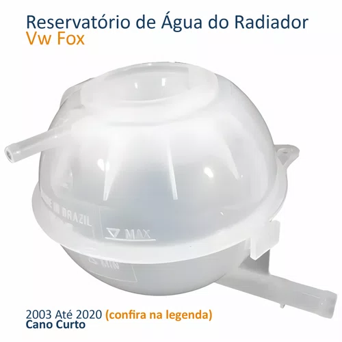 Reservatório Água Radiador Vw Fox 2003 Até 2020 Cano Curto