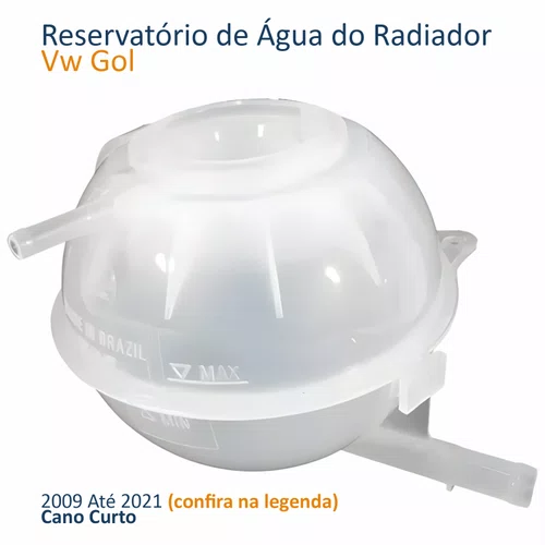 Reservatório Água Radiador Vw Gol 2009 Até 2021 Cano Curto