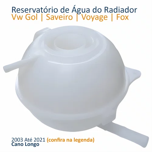 Reservatório Água Radiador Vw Gol Saveiro Voyage 2009 Até 2021 Fox 2003 Até 2020 Cano Longo