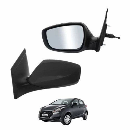 Retrovisor Hyundai Hb20 2012 Até 2019 Sem Seta Com Controle Lado Esquerdo Motorista