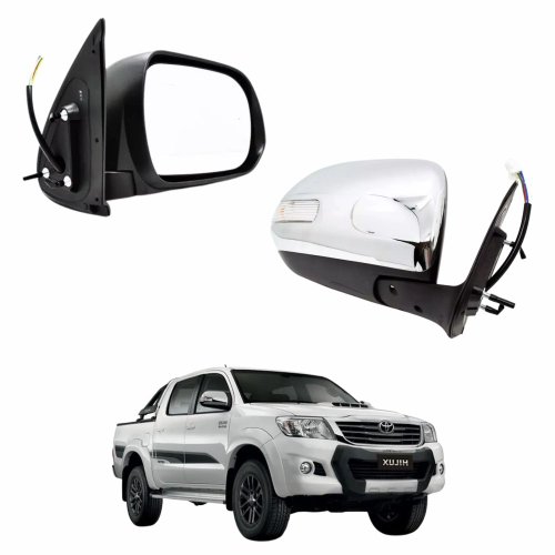 Retrovisor Toyota Hilux SRV 2012 2013 2014 2015 Cromado Com Pisca Lado Direito Passageiro