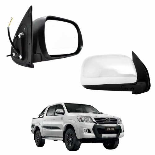 Retrovisor Toyota Hilux SRV 2012 2013 2014 2015 Cromado Sem Pisca Lado Direito Passageiro