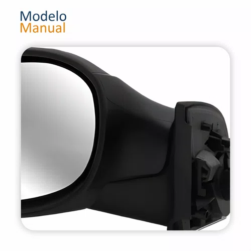 Retrovisor Citroen C3 2003 Até 2011 Manual Com Capa Lisa Lado Esquerdo Motorista
