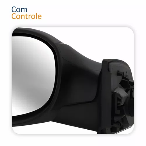 Retrovisor Citroen C3 2003 Até 2011 Com Controle Com Capa Texturizada Lado Esquerdo Motorista