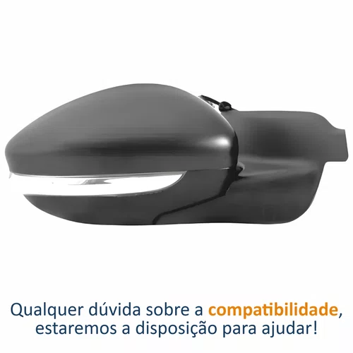 Retrovisor Citroen C4 Cactus 2018 Até 2024 Elétrico Com Pisca Com Sensor Texturizado Lado Direito Passageiro