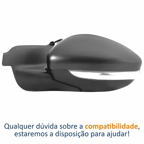 Retrovisor Citroen C4 Cactus 2018 Até 2024 Elétrico Com Pisca Texturizado Lado Esquerdo Motorista