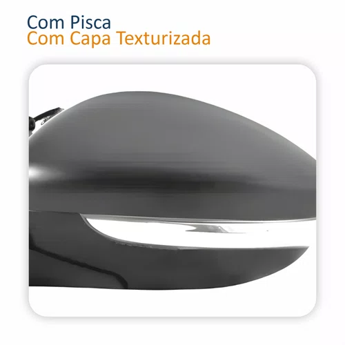 Retrovisor Citroen C4 Cactus 2018 Até 2024 Elétrico Com Pisca Texturizado Lado Esquerdo Motorista