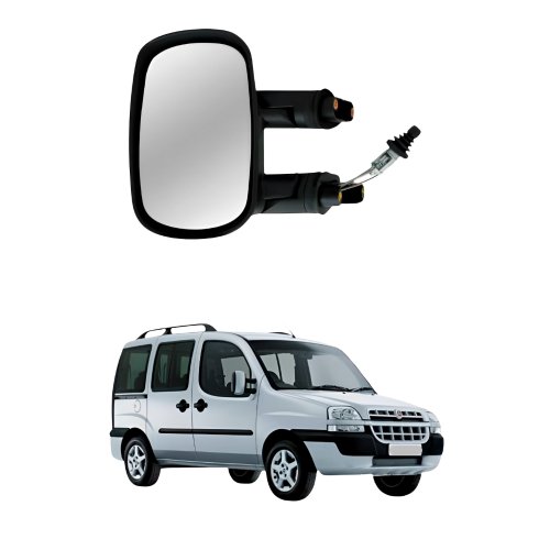 Retrovisor Fiat Doblo 2000 Até 2009 Com Controle Lado Direito Passageiro