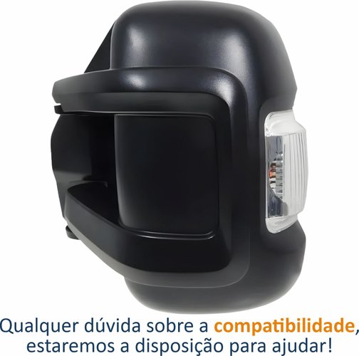 Retrovisor Fiat Ducato 2018 Até 2025 Sem Controle Com Pisca Braço Longo Lado Esquerdo Motorista