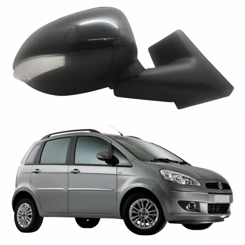 Retrovisor Fiat Idea 2014 Até 2016 Elétrico Com Pisca e Tiltdown METAGAL Lado Direito Passageiro