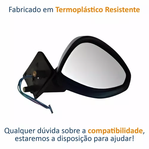 Retrovisor Fiat Idea 2014 Até 2016 Elétrico Com Pisca e Tiltdown METAGAL Lado Direito Passageiro