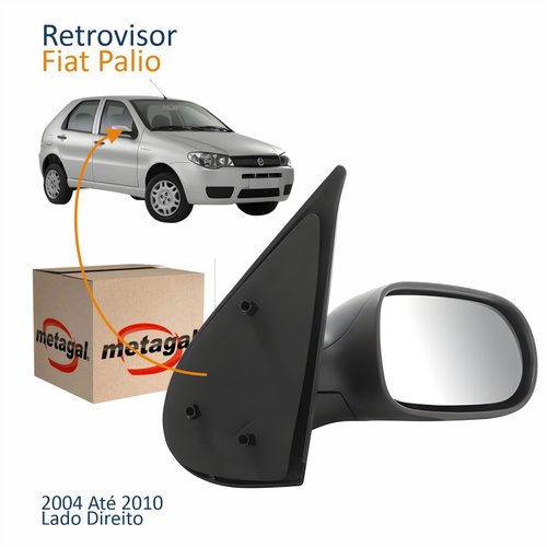 Retrovisor Fiat Palio 2004 Até 2010 4 Portas Sem Controle Lado Direito Passageiro