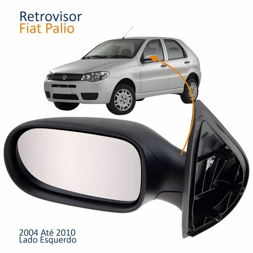 Retrovisor Fiat Palio 2004 Até 2010 4 Portas Sem Controle Lado Esquerdo Motorista