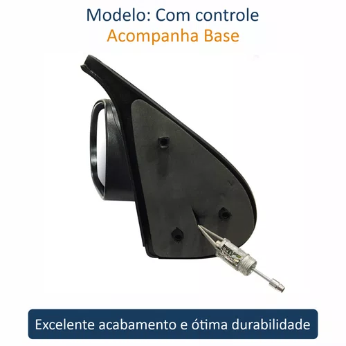 Retrovisor Fiat Palio 2008 Até 2011 2 Portas Com Controle METAGAL Lado Esquerdo Motorista