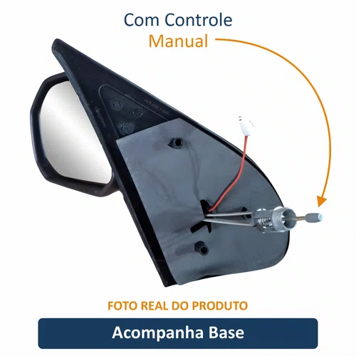 Retrovisor Fiat Palio Weekend Adventure Locker 2008 Até 2012 Com Controle Com Pisca Lado Esquerdo Motorista