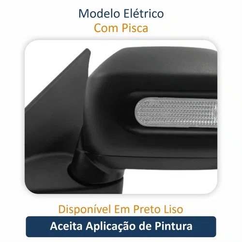 Retrovisor Fiat Palio Weekend Adventure Locker 2011 Até 2020 Elétrico Com Pisca Lado Esquerdo Motorista
