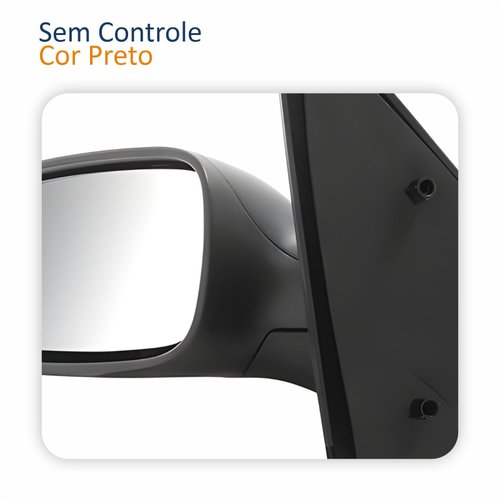 Retrovisor Fiat Siena 2005 Até 2012 4 Portas Sem Controle Lado Esquerdo Motorista