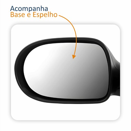 Retrovisor Fiat Siena Atractive 4 Portas 2011 Até 2015 Elétrico Lado Esquerdo Motorista