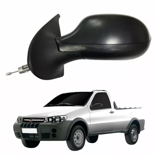 Retrovisor Fiat Strada 2008 Até 2011 2 Portas Com Controle METAGAL Lado Esquerdo Motorista