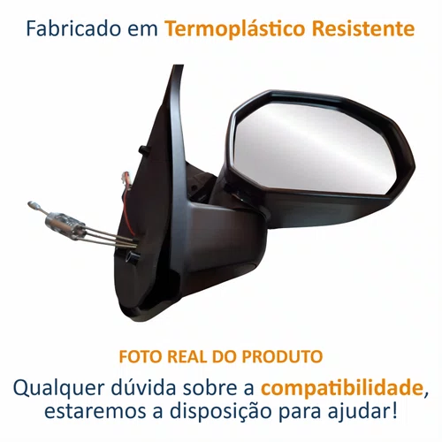 Retrovisor Fiat Strada Adventure Locker 2011 Até 2013 Com Controle Com Pisca METAGAL Lado Direito Passageiro