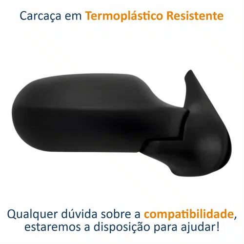 Retrovisor Fiat Uno Economy 2009 Até 2012 4 Portas Sem Controle Lado Direito Passageiro