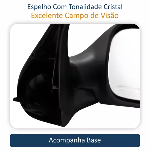 Retrovisor Fiat Uno Economy 2009 Até 2012 4 Portas Sem Controle Lado Direito Passageiro