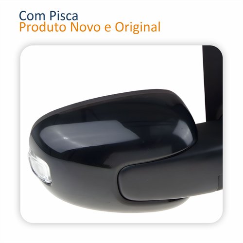 Retrovisor Fiat Uno Vivace 2015 Até 2019 4 Portas Elétrico Com Pisca Lado Direito Passageiro Original
