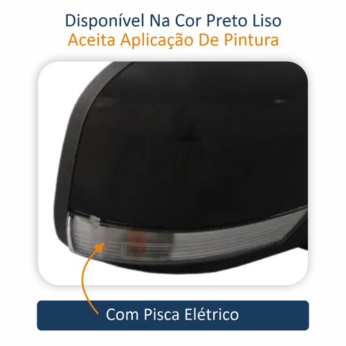 Retrovisor Ford Focus 2016 Até 2019 Com Pisca Elétrico Lado Direito Passageiro