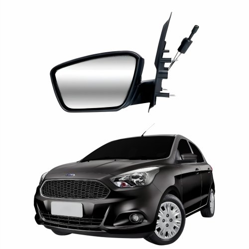 Retrovisor Ford Ka 2015 2016 2017 2018 2019 Com Controle Sem Seta Lado Esquerdo Motorista