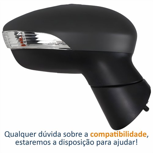 Retrovisor Ford New Fiesta 2013 2014 2015 2016 Elétrico Com Pisca Lado Direito Passageiro
