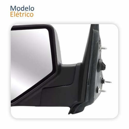 Retrovisor Ford Ranger 2010 2011 2012 Elétrico Com Capa Fixa Preta Lado Esquerdo Motorista