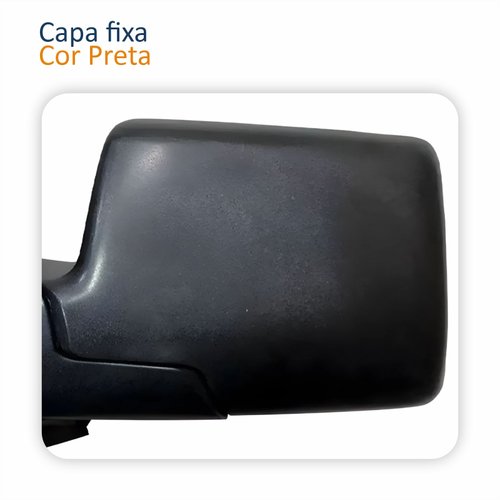 Retrovisor Ford Ranger 2010 2011 2012 Elétrico Com Capa Fixa Preta Lado Esquerdo Motorista