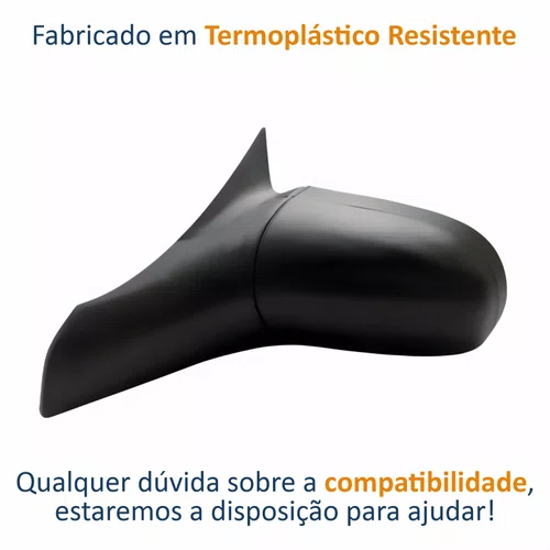 Retrovisor Gm Corsa 1994 Até 2016 2 4 Portas Sem Controle Lado Esquerdo Motorista
